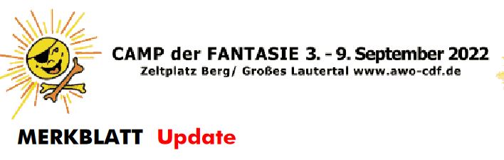 AWO Camp der Fantasie 2022: Damit das Kofferpacken leichter fällt! Und was noch zu beachten ist.